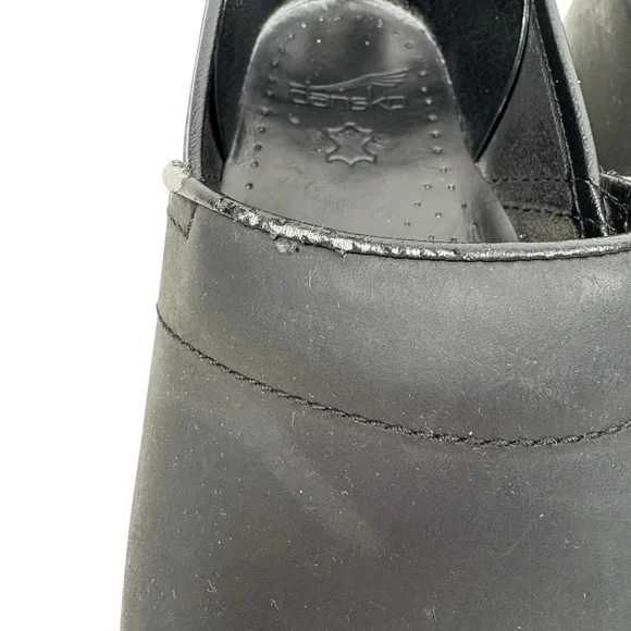 Dansko 40 Womens Solid Black Slip On Clogs Career Work Office Comfort Nurse Shoe - Picture 3 of 10